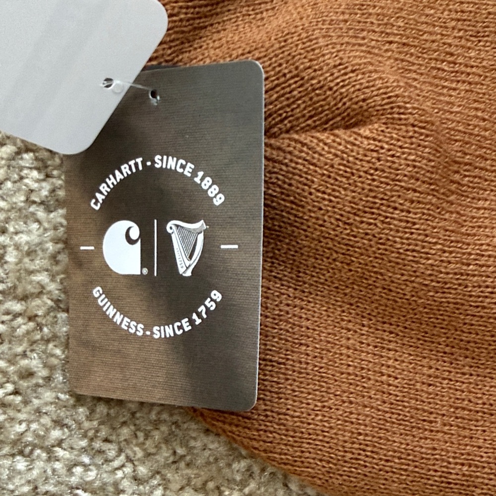 Carhartt beanie limited-edition collection Guinness Brown Knit Beanie Logo Patch - Picture 5 of 7